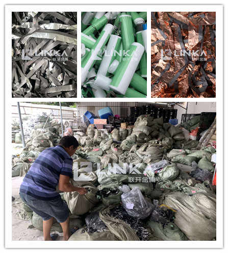 東莞鋰電池正負極回收現(xiàn)場 